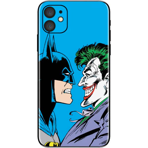 DC Comics The Joker vs Batman Vintage art iPhone 11 Skin